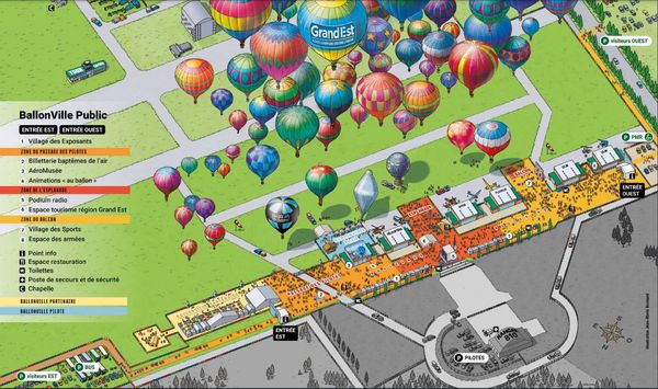 Le plan du site Grand Est Mondial Air Ballons 2023 - DR