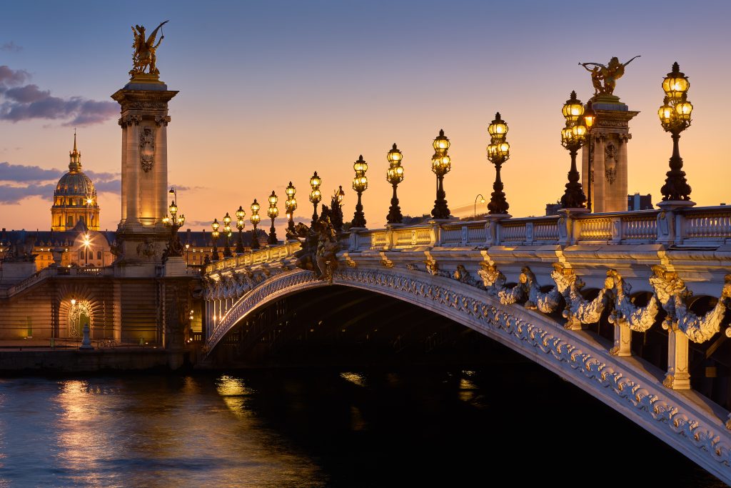 Pont Alexandre III paris sunset