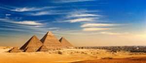 The Giza Plateau skyline