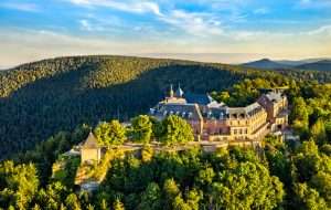 Mont Sainte-Odile Abbey in the Vosges Mountains, France