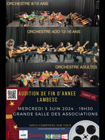 Image qui illustre: Audition De Fin D'année De Guitarles Académie