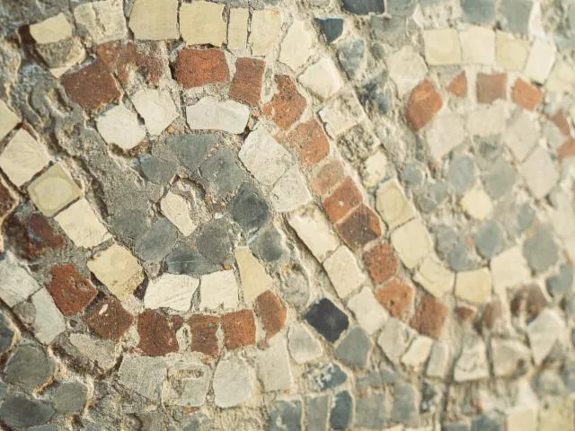 Image qui illustre: Fragment Restauré D'une Mosaïque Gallo-romaine