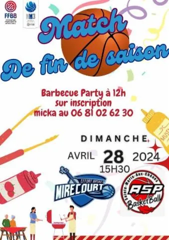 Image qui illustre: Match De Basket Nm3 : Effort Basket Mirecourt Contre Sainte Marie Aux Chênes Asp Basket Ball
