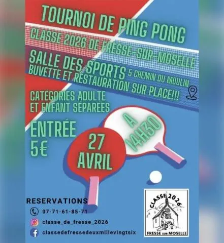 Image qui illustre: Tournoi De Ping Pong