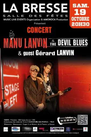 Image qui illustre: Concert  Manu Lanvin + Guest Gérard Lanvin