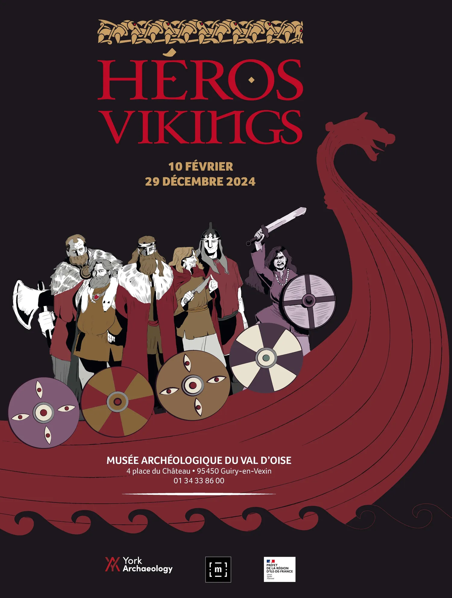 Image qui illustre: Visite commentée de l'exposition Héros vikings à Guiry-en-Vexin - 0