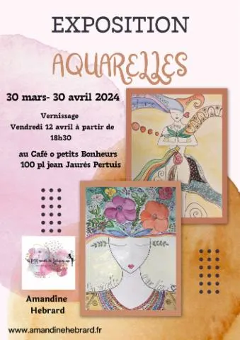 Image qui illustre: Exposition Aquarelle Au Café Ô Petits Bonheurs