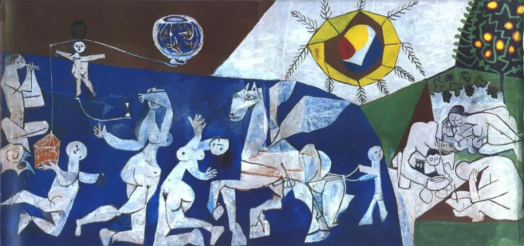 Image qui illustre: Visites à la torche de La Guerre et la Paix de Pablo Picasso