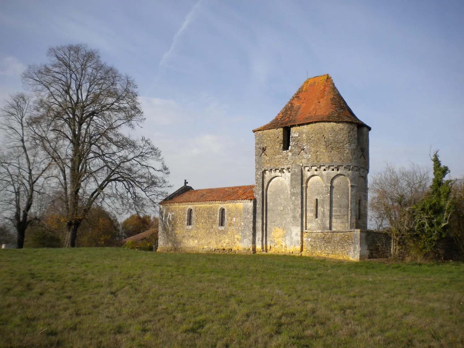 Image qui illustre: Eglise Saint-Fiacre de La Chapelle-Pommier à Mareuil en Périgord - 1