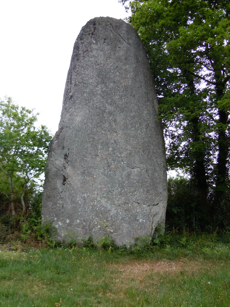 Image qui illustre: Menhir de Glomel à Glomel - 0