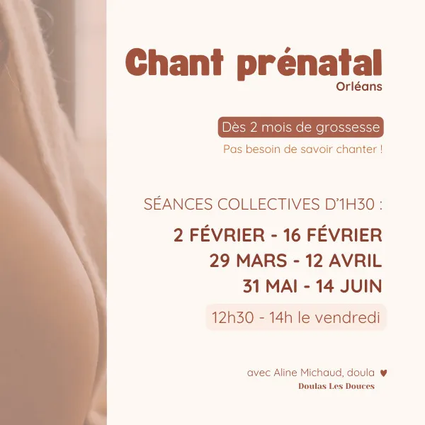 Image du carousel qui illustre: Chant prénatal (dès 2 mois de grossesse) à Orléans