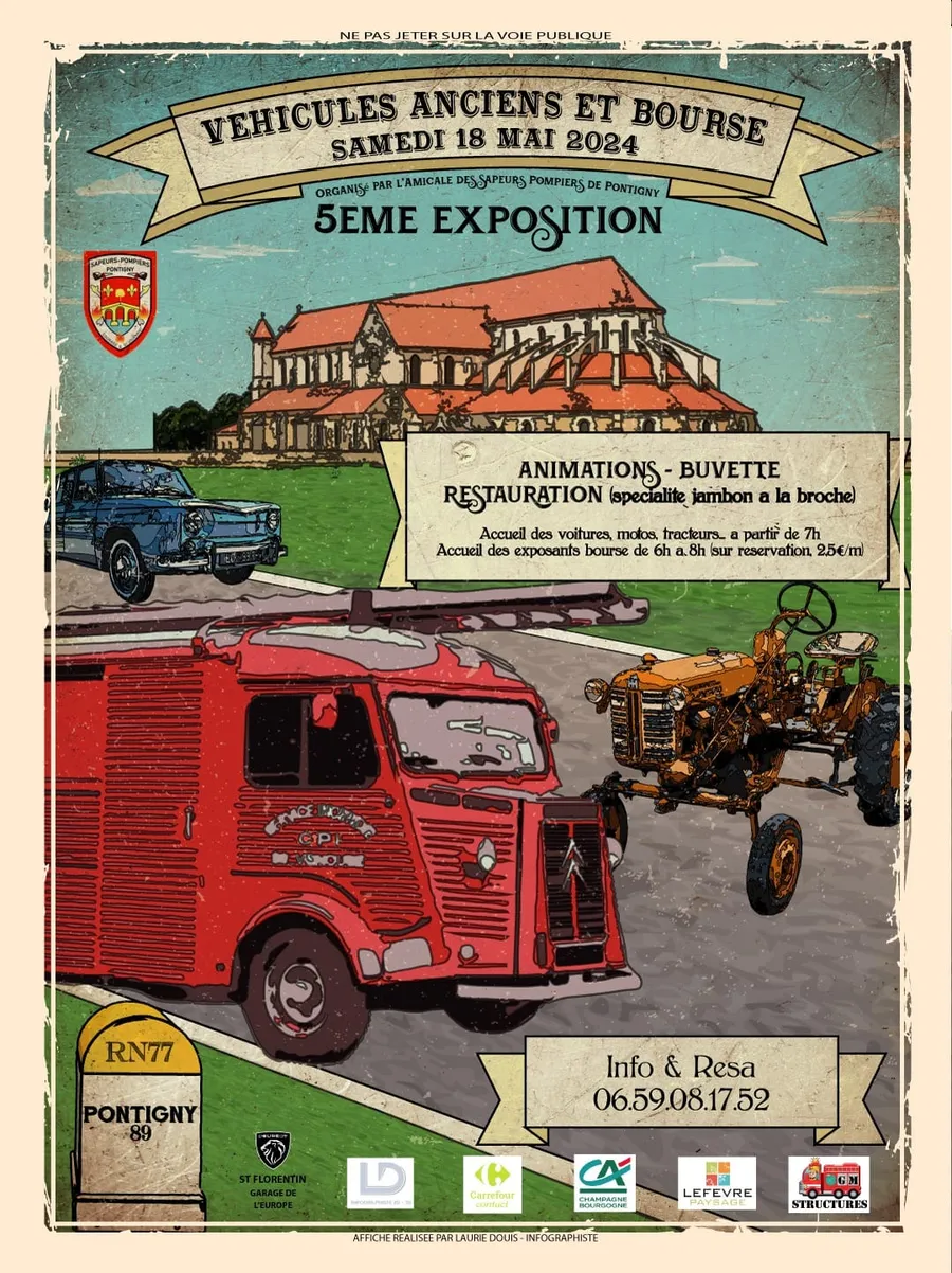 Image du carousel qui illustre: Exposition de véhicules anciens et bourse à Pontigny
