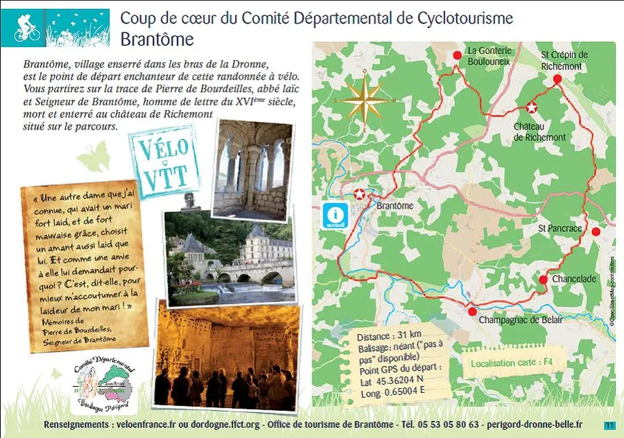 Image du carousel qui illustre: Coup de Coeur du Comité de Cyclotourisme Brantôme à Brantôme en Périgord